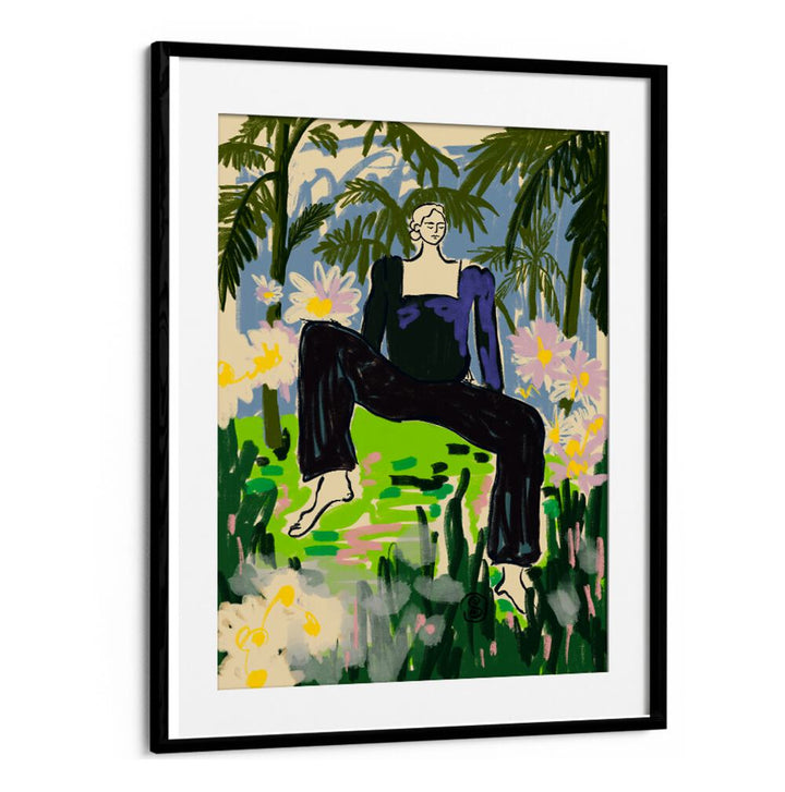 Vibrant art print titled "LISTEN TO THE SILENCE, VIBRANT" showcasing a colorful scene for creative spaces.