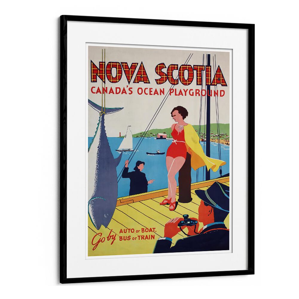 NOVA SCOTIA VINTAGE TRAVEL POSTERS showcase the charm of Canada's ocean playground with vibrant artwork.