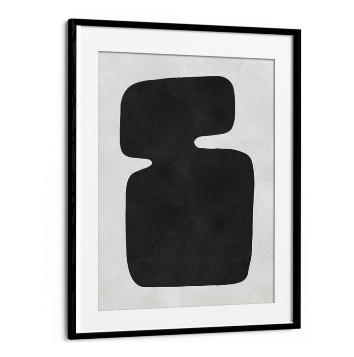 Stylish ORGANIC II, GEOMETRIC ART PRINTS featuring a bold black abstract design, perfect for modern home decor.