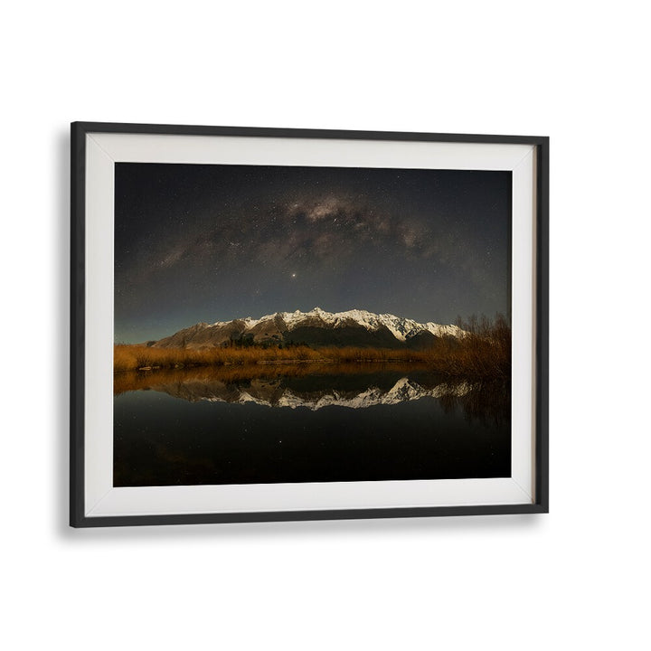 Serene snow mountains illuminated by moonlight, perfect for enhancing your space with SNOW MOUNTAIN UNDER MOONLIGHT, PHOTOGRAPHY PRINTS.