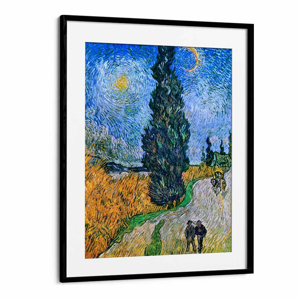 VINCENT VAN GOGH'S ROAD WITH CYPRESS AND STAR (1890) ,  VINTAGE PAINTINGS
