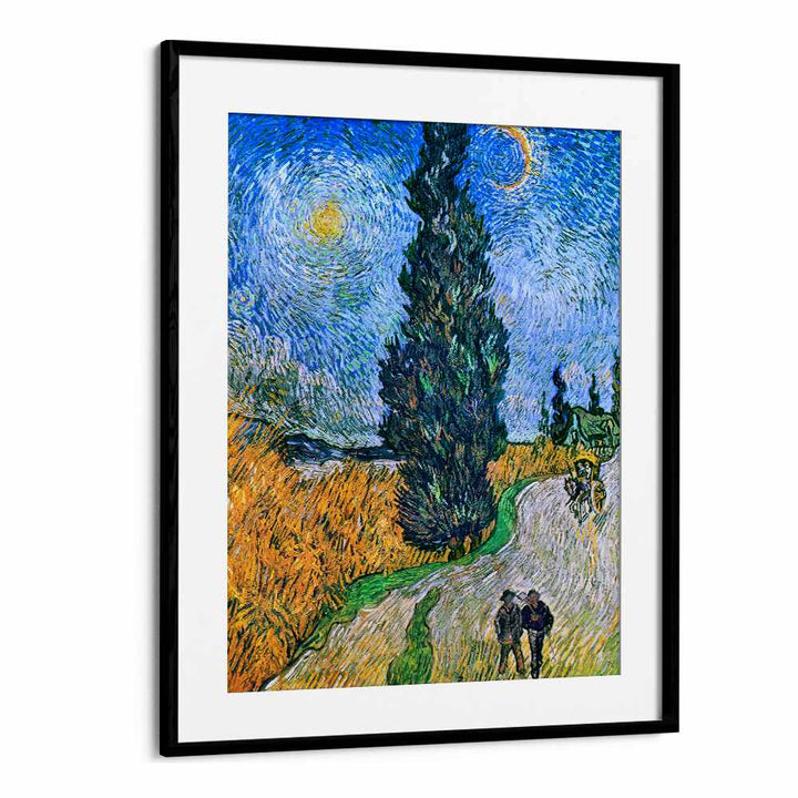 VINCENT VAN GOGH'S ROAD WITH CYPRESS AND STAR (1890) ,  VINTAGE PAINTINGS