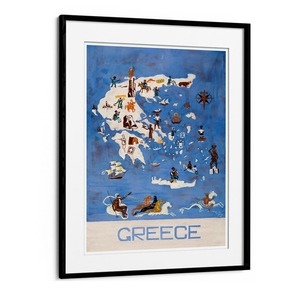 Colorful GREECE III, VINTAGE TRAVEL POSTERS showcasing Greece's stunning landscapes and rich heritage for your decor.