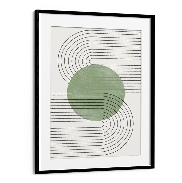 Stylish GREEN BALANCE NO.V, BOHO ART PAINTINGS, featuring calming green tones and modern abstract design for elegant spaces.