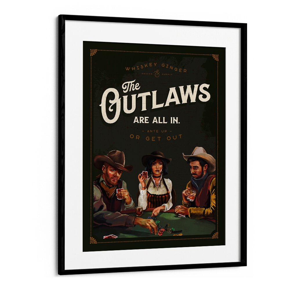 Transform your space with OUTLAWS POKER, BAR art showcasing a vibrant Wild West poker scene. Perfect for any bar!