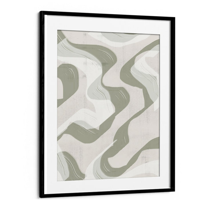 Captivating GREEN WAVES NO.3, BOHO ART PAINTINGS, showcasing serene green hues for a tranquil home ambiance.