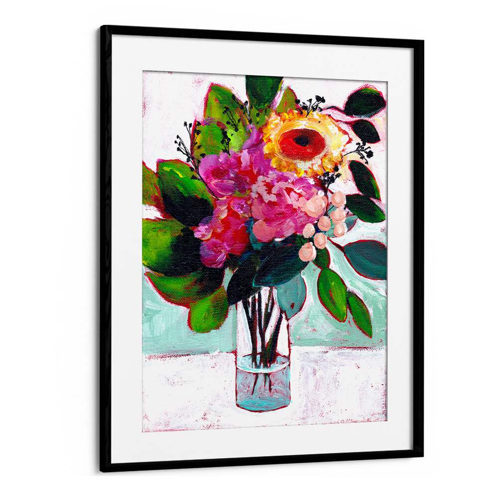 JULYS FLOWERS , FLORAL FLOWER PAINTINGS