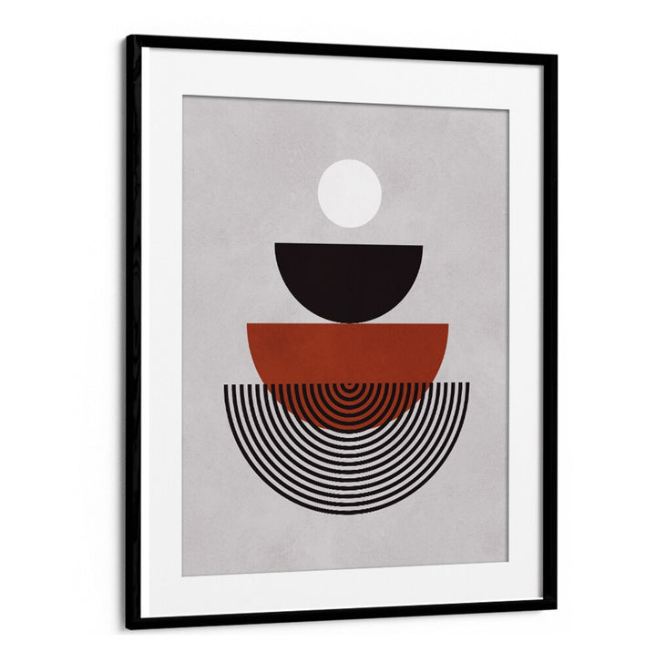 Elegant LINES AND CIRCLES XVIII, BOHO ART PAINTINGS showcase geometric harmony in a stunning framed design.