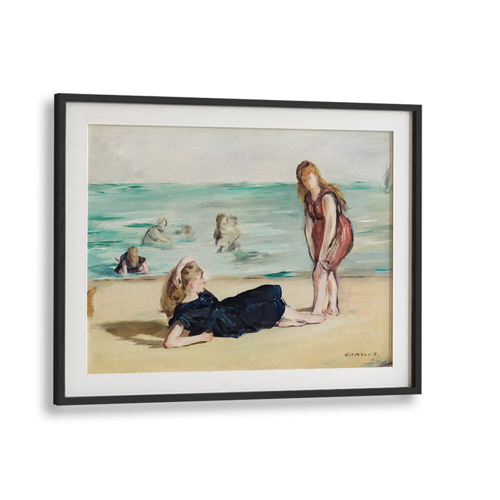 ON THE BEACH  , VINTAGE PAINTINGS