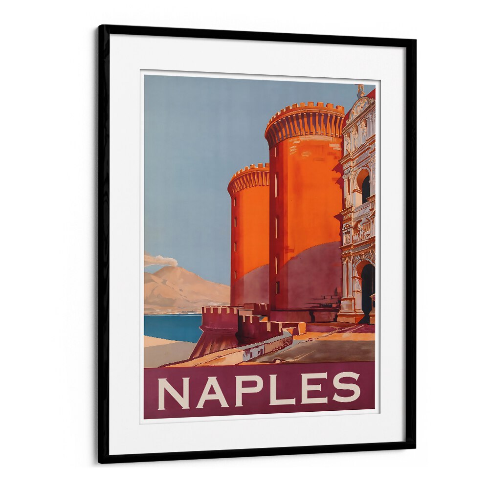 Stunning NAPLES, VINTAGE TRAVEL POSTERS showcasing iconic architecture and coastal beauty, perfect for home decor.