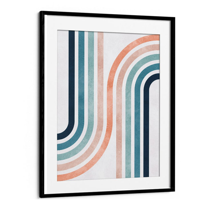 Artfully designed LINES AND ARCS II, GEOMETRIC ART PRINTS showcasing vibrant colors and smooth curves for modern decor.