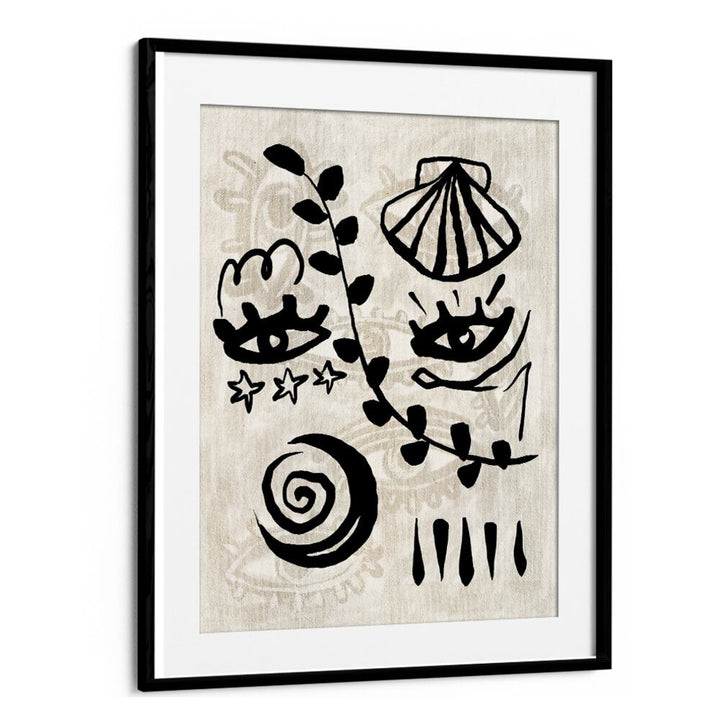 Stylish SUMMER HUES, BOHO ART PAINTINGS in black and white, perfect for vibrant summer decor.