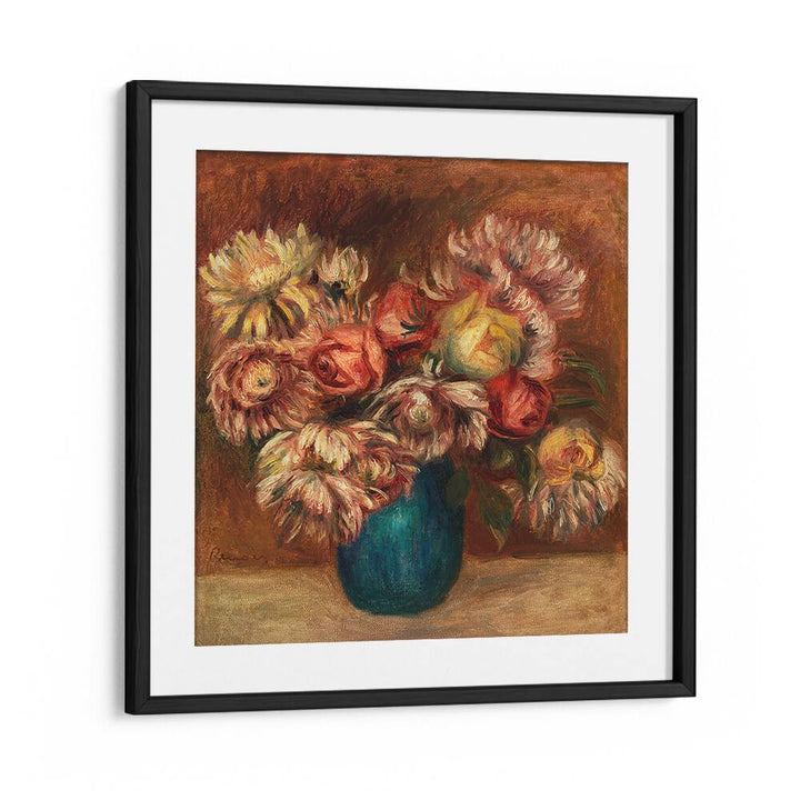 FLOWERS IN A GREEN VASE  , VINTAGE PAINTINGS