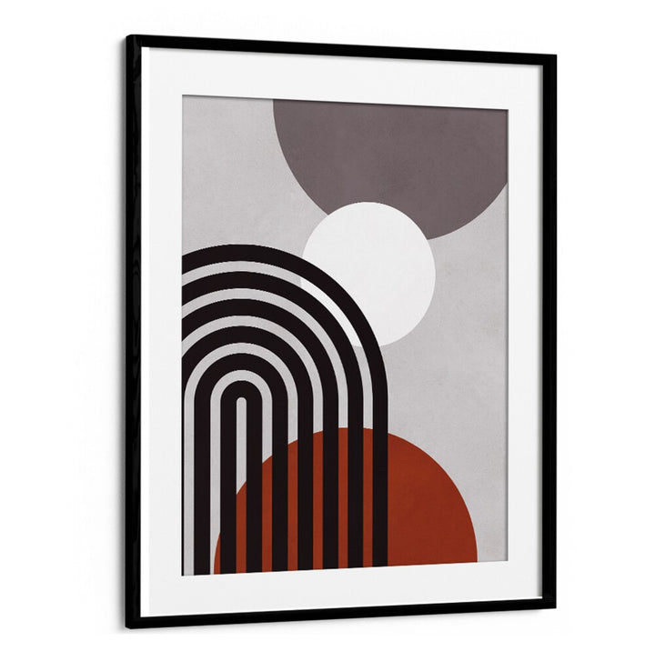 Modern LINES AND CIRCLES XIII, BOHO ART PAINTINGS featuring geometric shapes in earthy tones for stylish decor.