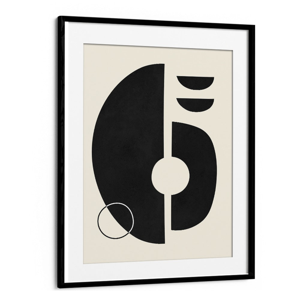 Modern black and white design featuring bold shapes, perfect for EXPRESSIVE II, GEOMETRIC ART PRINTS enthusiasts.