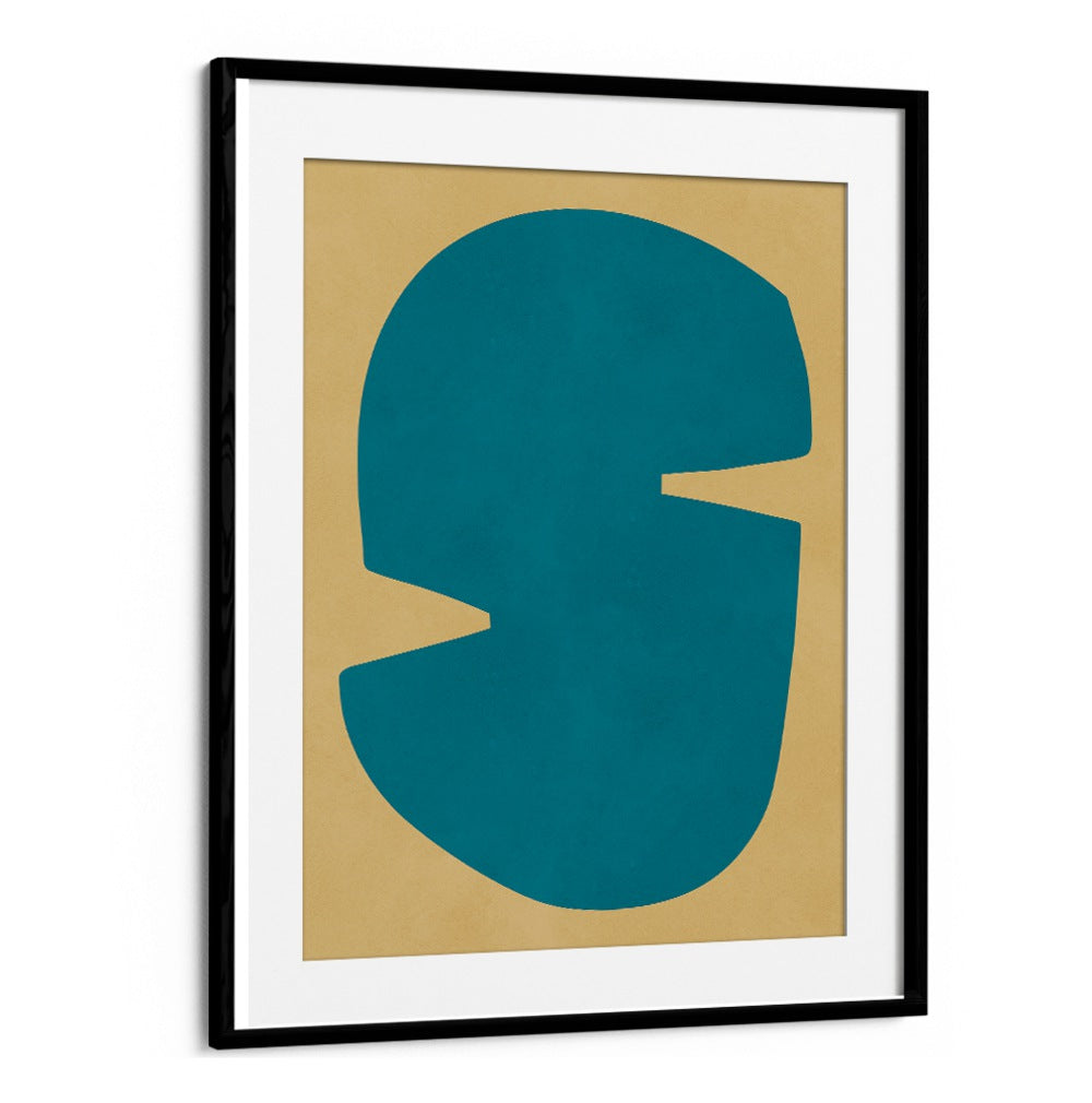 Stunning ORGANIC ART XVI, GEOMETRIC ART PRINTS featuring a bold teal design, perfect for modern living spaces.