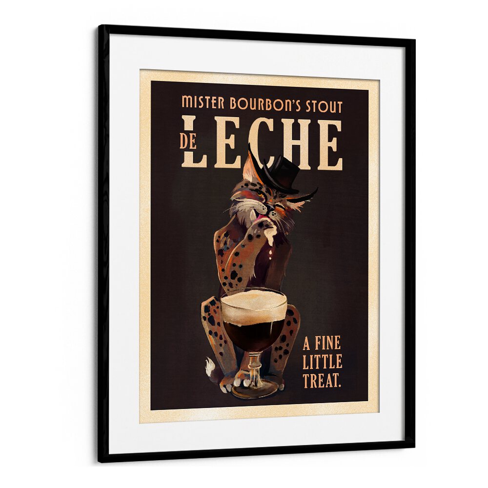 Quirky BOURBON CAT, BAR art featuring a stylish cat enjoying a drink, perfect for home decor enthusiasts.