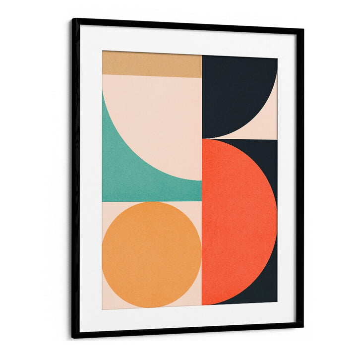 CIRCLES IN HARMONY V, GEOMETRIC ART PRINTS showcase vibrant colors and shapes, enhancing any modern decor.