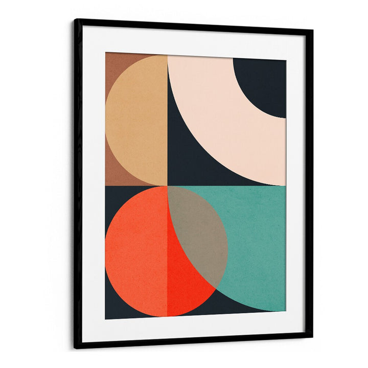 CIRCLES IN HARMONY IV, GEOMETRIC ART PRINTS showcase vibrant colors and shapes, perfect for modern decor.