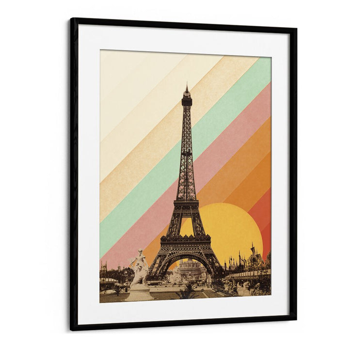 Eiffel Tower Rainbow travel posters by Florent Bodart showcase Paris in vibrant colors, perfect for art lovers.