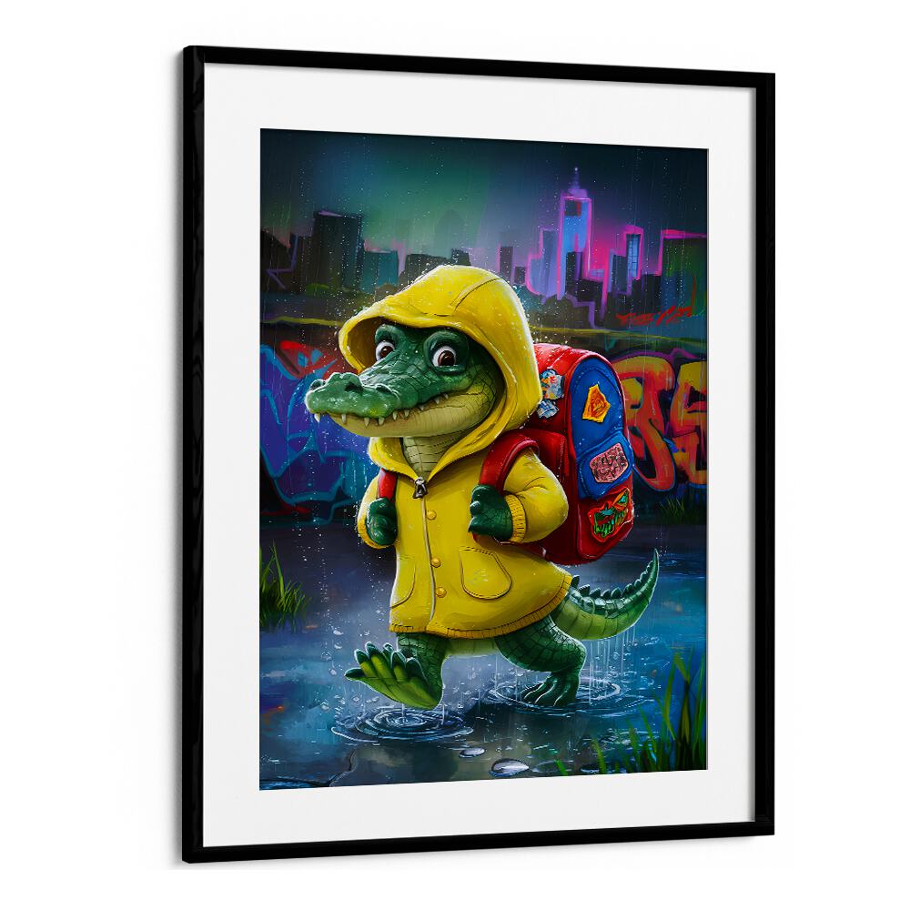 Vibrant BABY CROCODILE, COMIC POSTERS artwork for kids' rooms, bringing joy to young minds and playful decor.