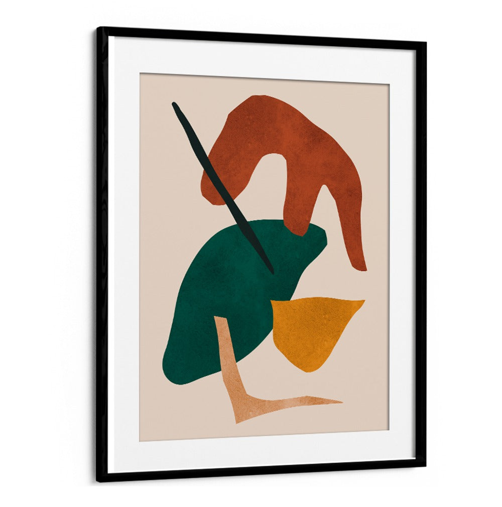 Stylish EXPRESSIVE IX, GEOMETRIC ART PRINTS featuring abstract shapes in earthy tones, perfect for modern decor.