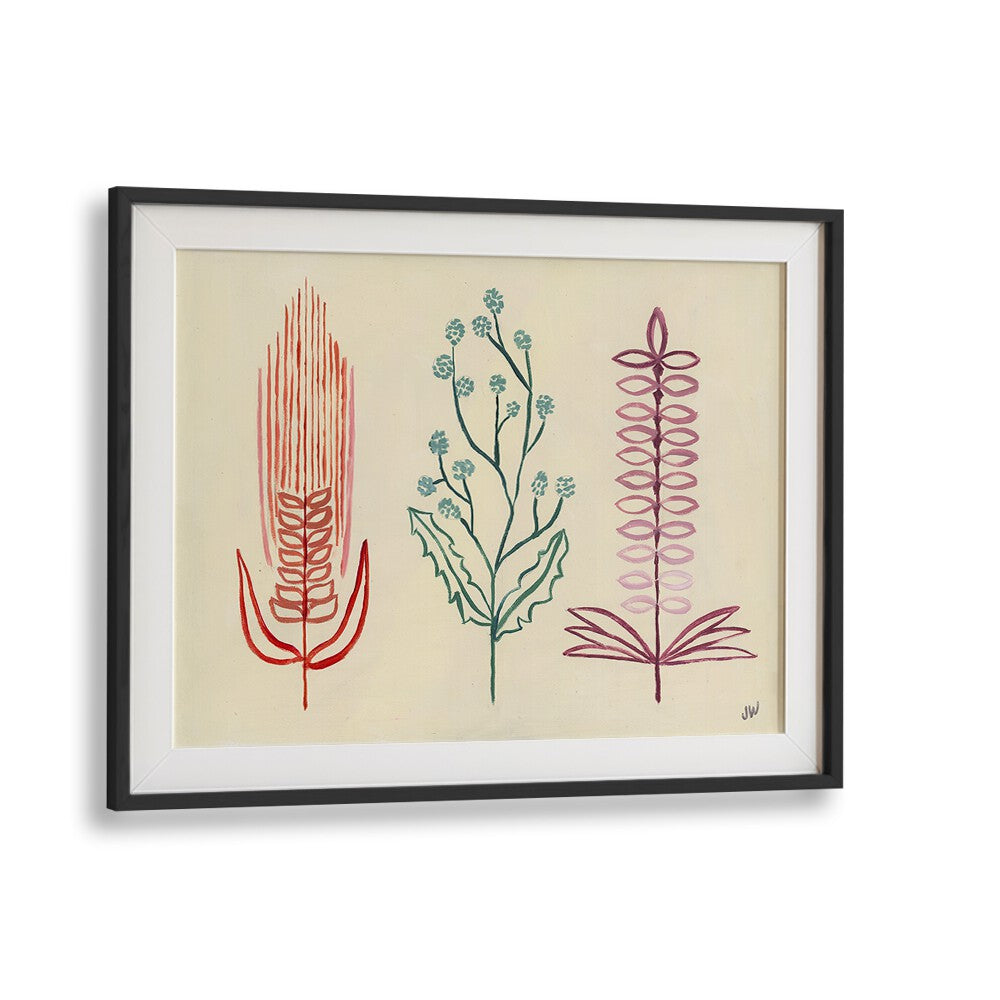 Stunning FALL SHAPES I, FLORAL FLOWER PAINTINGS with vibrant colors and abstract floral designs for your space.