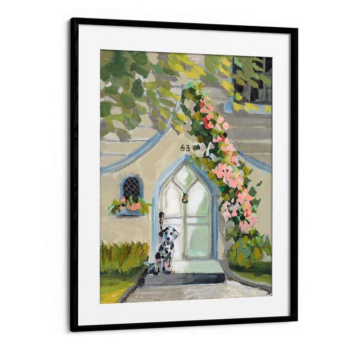 Charming WHITE DOOR, FLORAL FLOWER PAINTINGS with vibrant blooms enhance any space, bringing nature indoors.