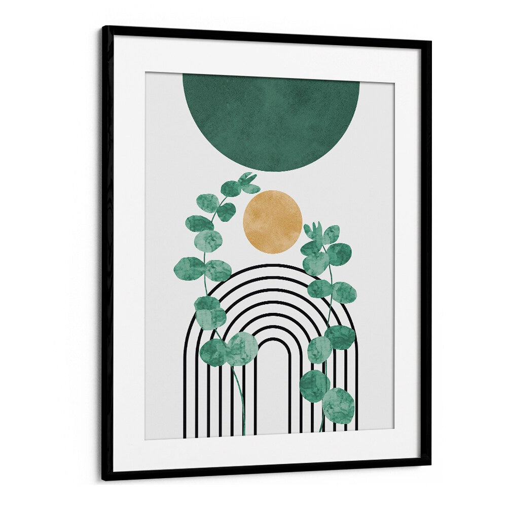 Stylish LEAVES IV, BOHO ART PAINTINGS featuring watercolor leaves and abstract design for modern home decor.