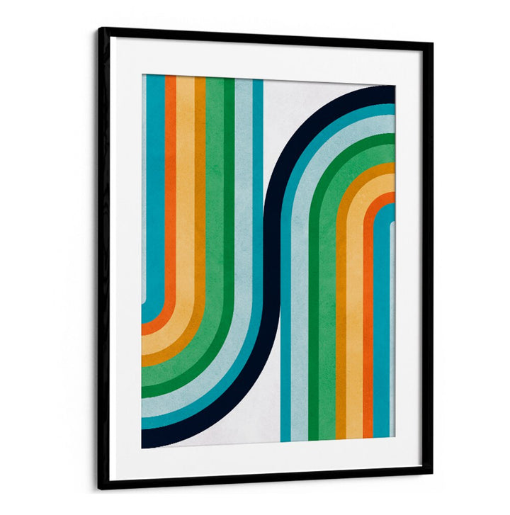 Vibrant CURVED LINES II, GEOMETRIC ART PRINTS bring energy and color to your space with fluid, dynamic design.
