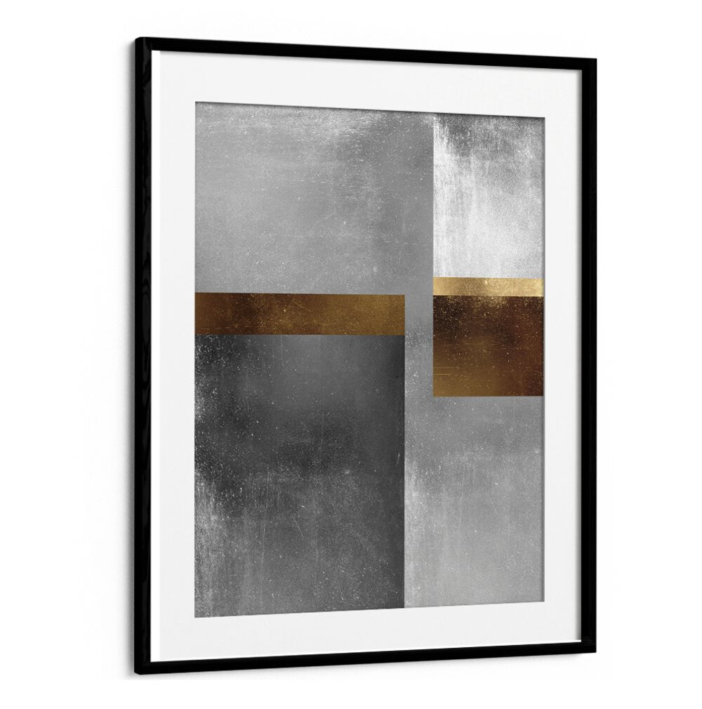 Elegant GOLD AND SILVER VI, GEOMETRIC ART PRINTS showcase a stunning blend of textures perfect for creative projects.