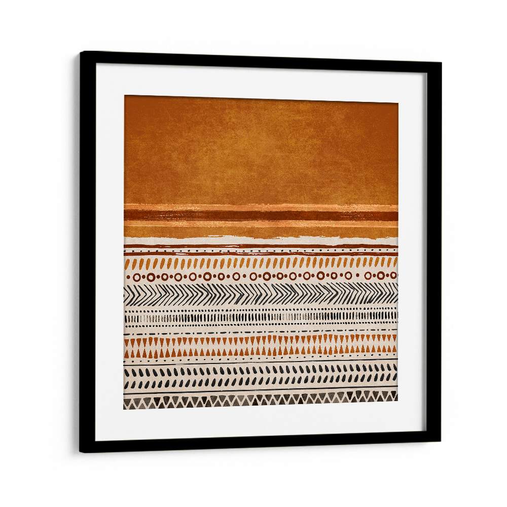 KILIM TURUNCU II, BOHO ART PAINTINGS features vibrant colors and patterns, perfect for any stylish decor.