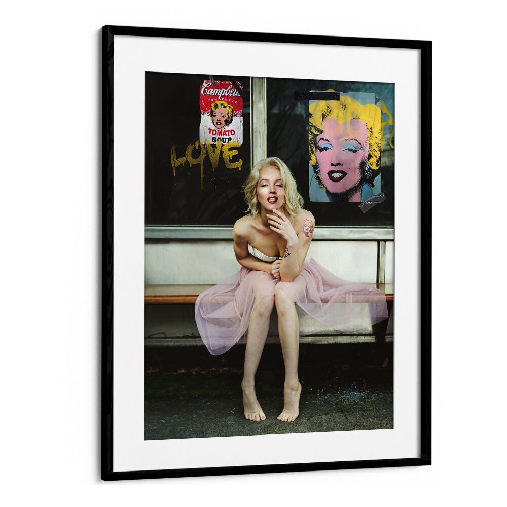Stylish altered art print from the NEW MARILYN collection, showcasing a modern take on Marilyn Monroe's beauty.