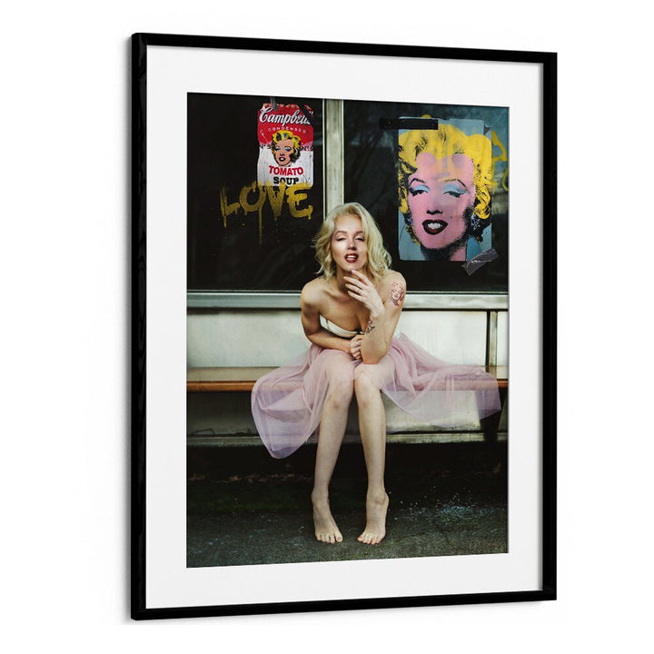 Stylish altered art print from the NEW MARILYN collection, showcasing a modern take on Marilyn Monroe's beauty.