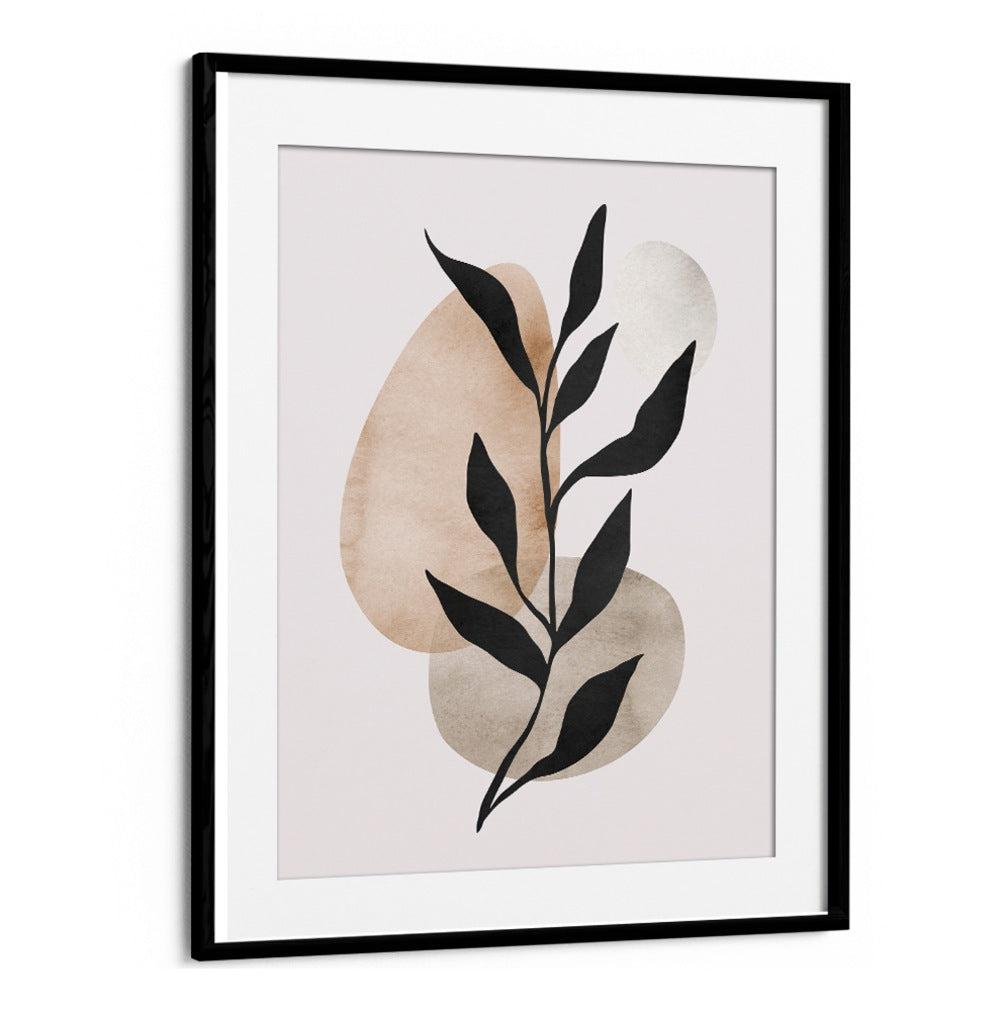 Elegant LEAVES IX, BOHO ART PAINTINGS showcasing watercolor leaves with earthy tones, perfect for modern decor.