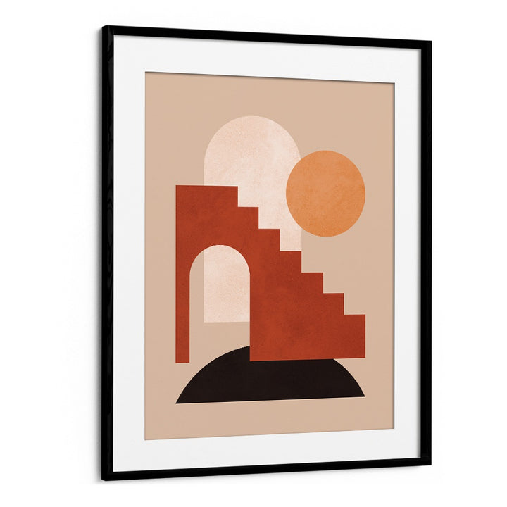 Bold geometric shapes in GEOMETRIC COMPOSITION IV, BOHO ART PAINTINGS, perfect for vibrant wall decor.