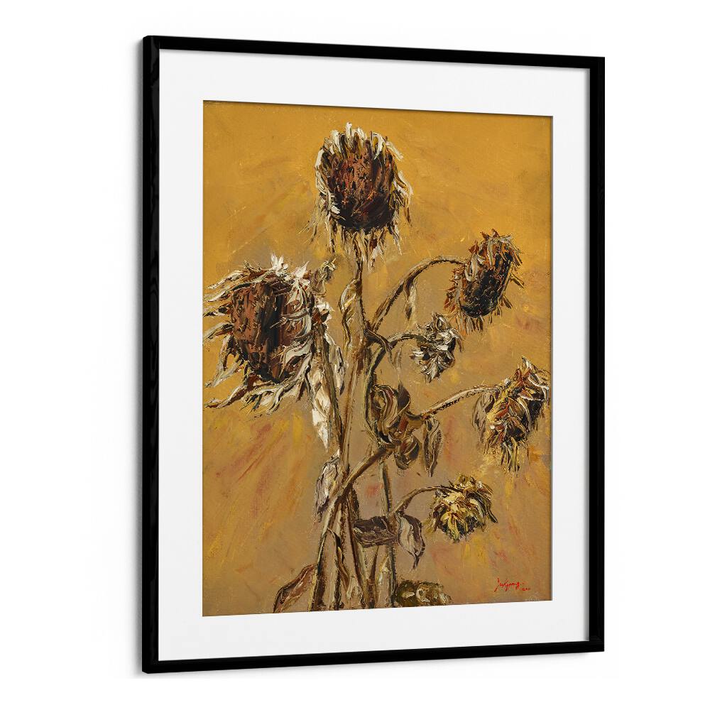 Stylish SUNFLOWER V, FLORAL FLOWER PAINTINGS on a vibrant background, perfect for home decor inspiration.
