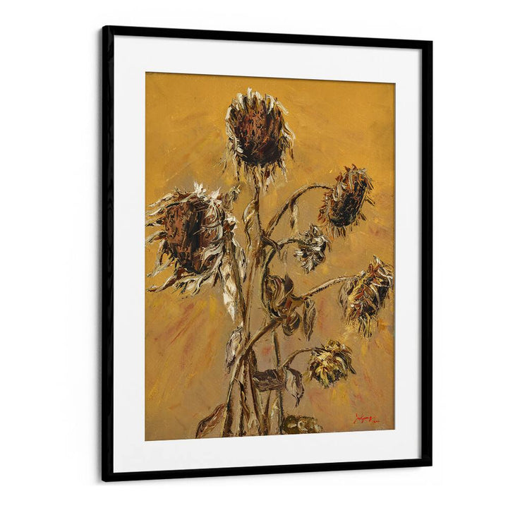 Stylish SUNFLOWER V, FLORAL FLOWER PAINTINGS on a vibrant background, perfect for home decor inspiration.