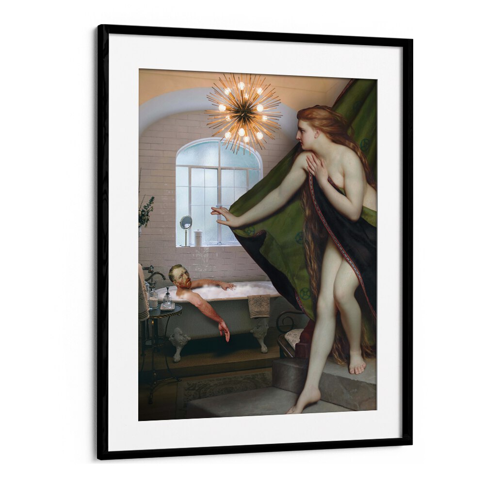 Captivating BATH MEETING, ALTERED ART PRINTS by Dikhotomy, blending creativity and depth for unique home decor.