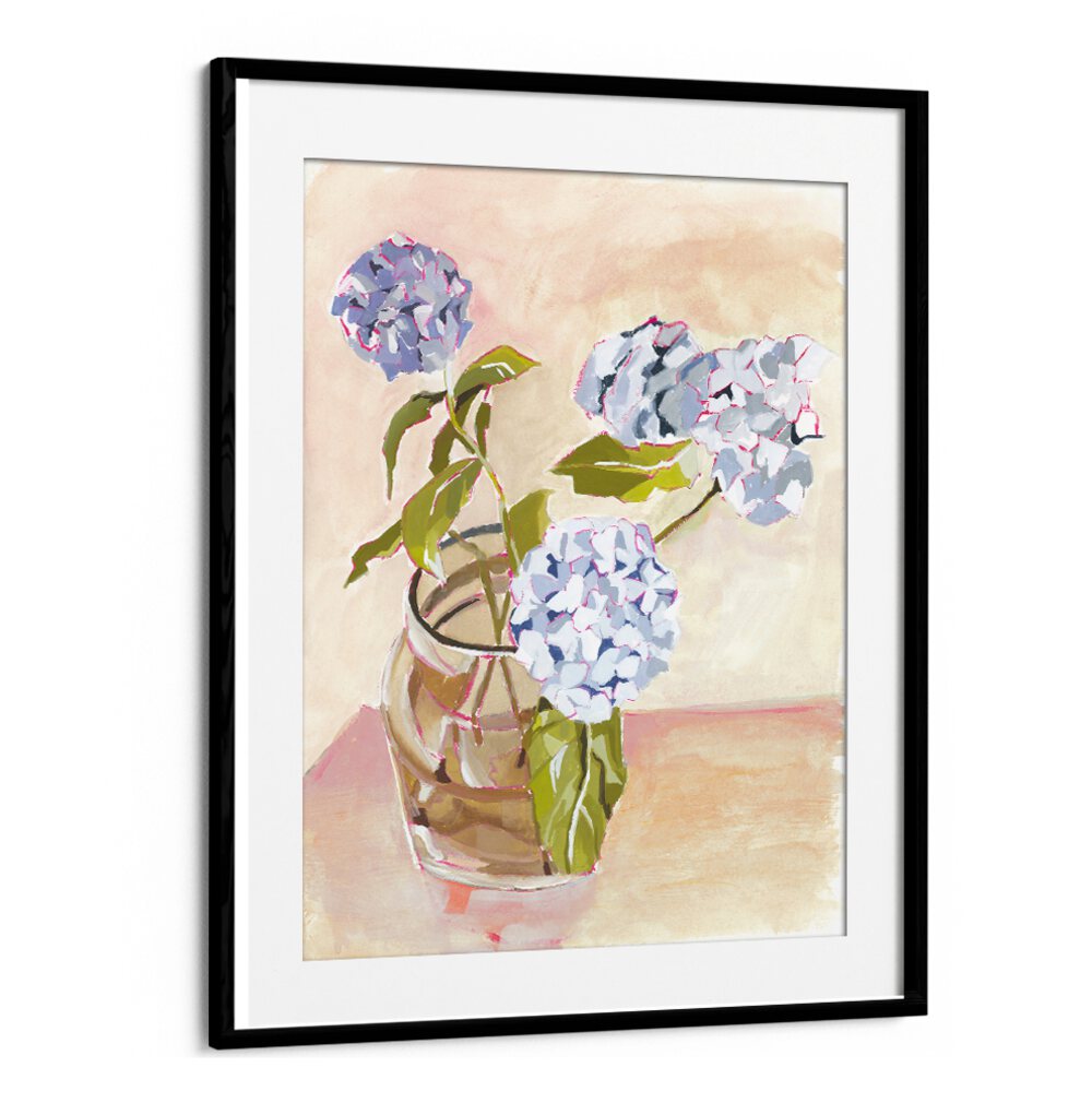 Vibrant SUMMER BLOOMS artwork featuring hydrangeas adds nature's beauty to your home decor. Perfect for any space!