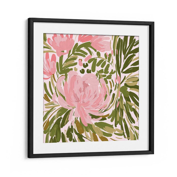 Beautifully crafted PROJECT ROSE, FLORAL FLOWER PAINTINGS featuring vibrant pink blooms and lush green foliage.