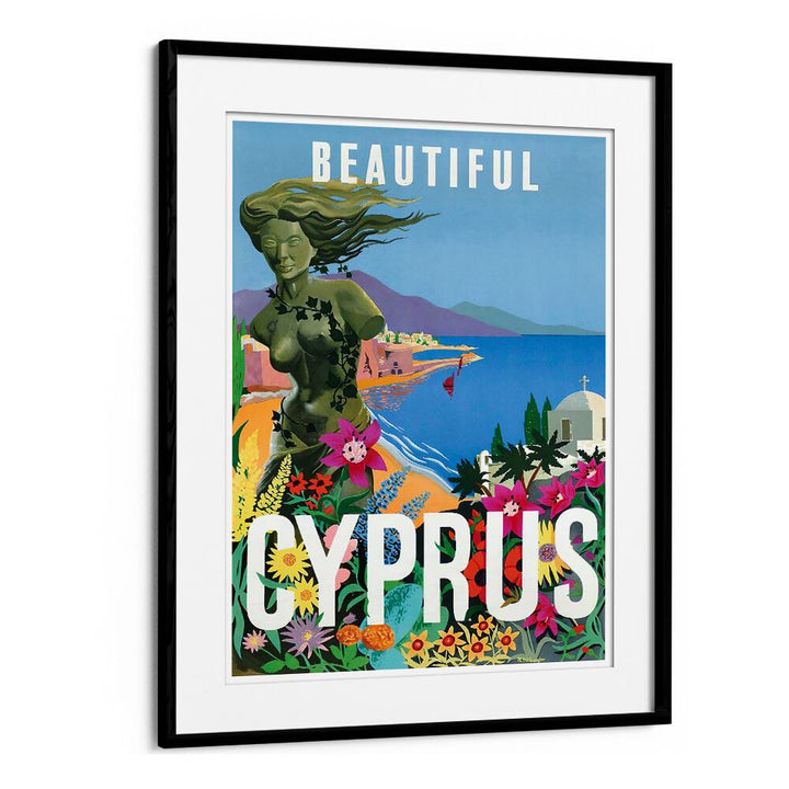Stunning CYPRUS, VINTAGE TRAVEL POSTERS depict the island’s beauty with vibrant colors and artistic charm.