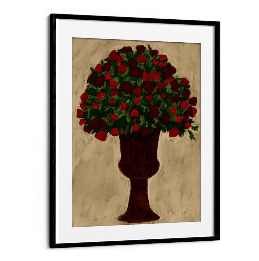 Vibrant SPRING BOUQUET, BOHO ART PAINTINGS showcasing a lush floral arrangement in a classic vase. Perfect for decor!