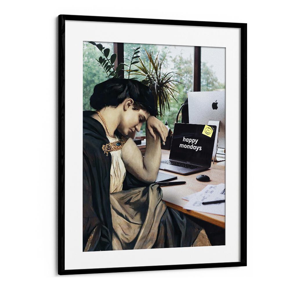 Transform your space with HAPPY MONDAYS, ALTERED ART PRINTS by Dikhotomy, adding joy to any home or office decor.