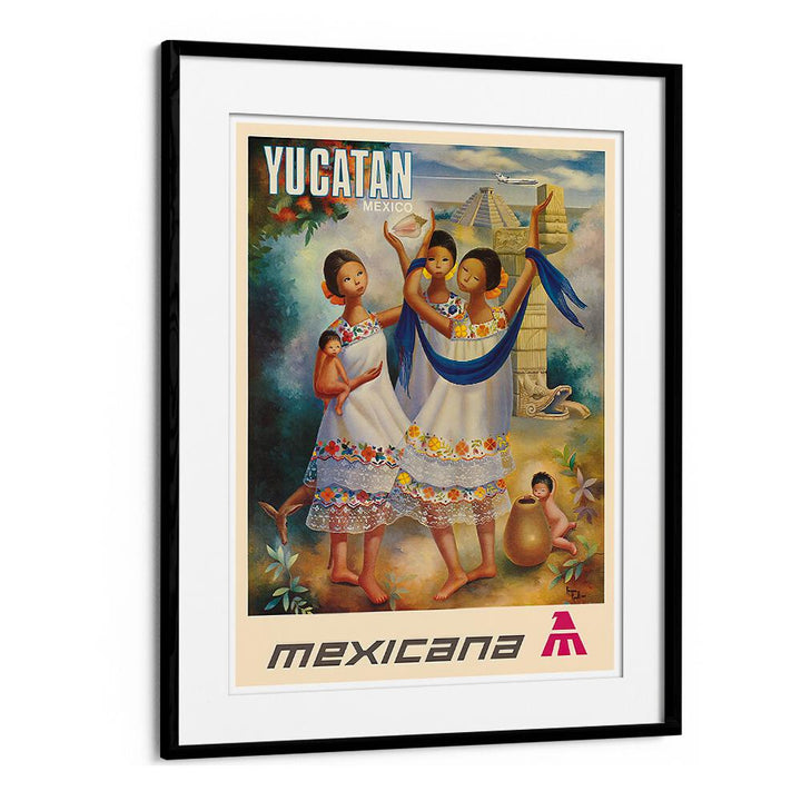 Discover vibrant MEXICANA YUCATAN, VINTAGE TRAVEL POSTERS capturing the essence of Mexico's rich culture.