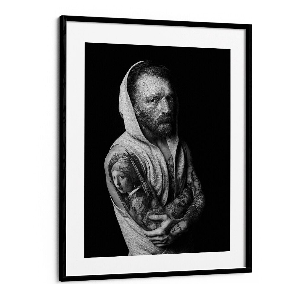 Van Gogh Tattoo, Altered Art Prints blend classic artistry with modern tattoo style for a striking home decor piece.