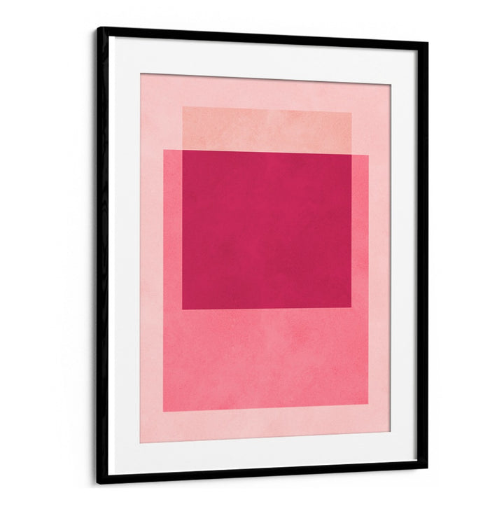 OVERLAPPING XII, GEOMETRIC ART PRINTS showcase a striking design in soft pink hues, perfect for modern decor.