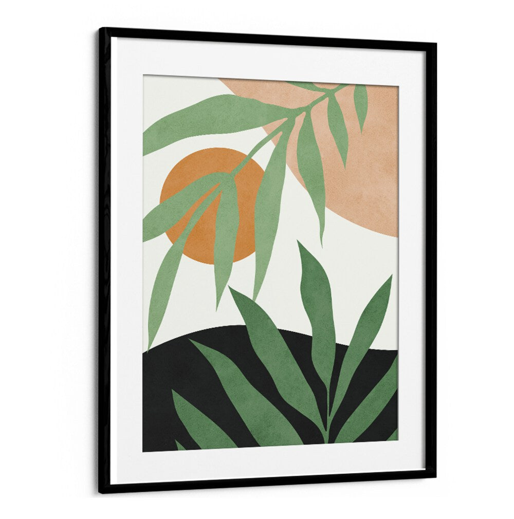 Stylish TROPICAL IV, BOHO ART PAINTINGS showcasing vibrant leaves and earthy tones, perfect for home décor.