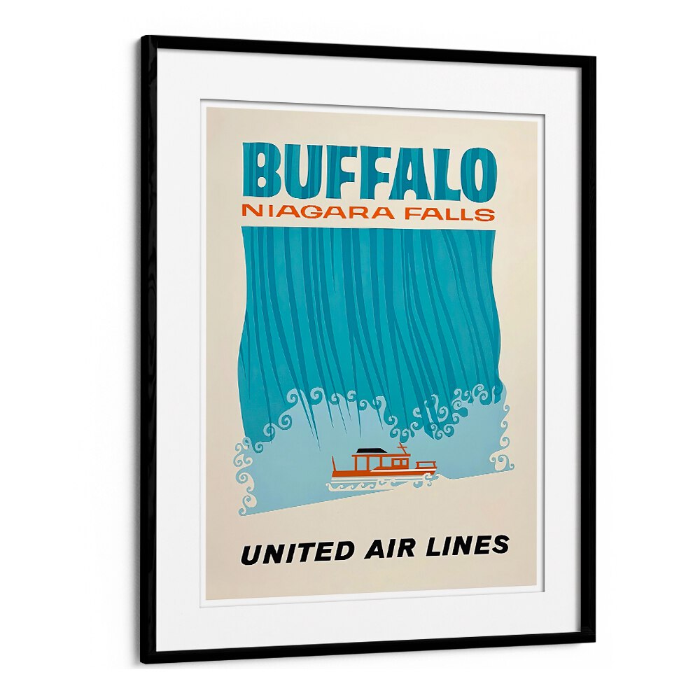 Buffalo's vibrant NIAGARA FALLS I, VINTAGE TRAVEL POSTERS art piece captures nature's breathtaking beauty.