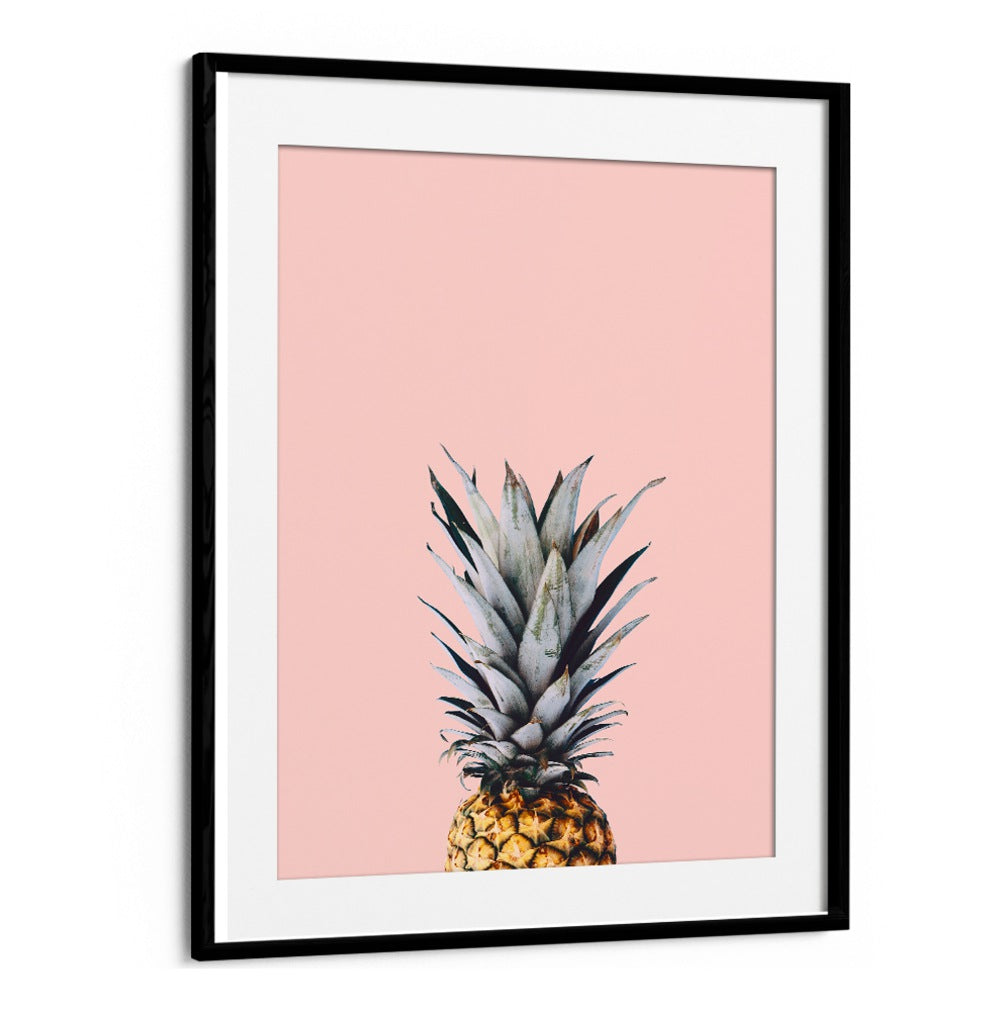 Stylish PINEAPPLE II, KITCHEN POSTERS featuring a vibrant pineapple design on a pink background for modern decor.